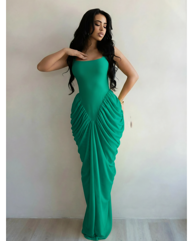 Draped Goddess Maxi Dress
