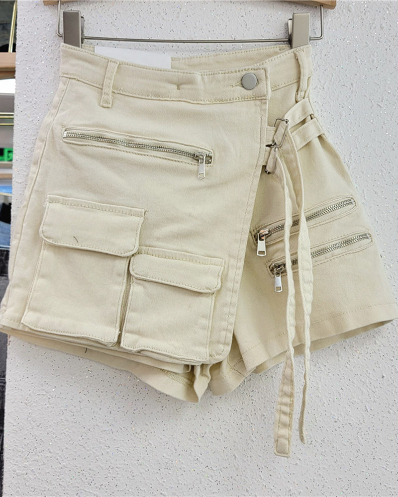 Atlanta Denim Skort White