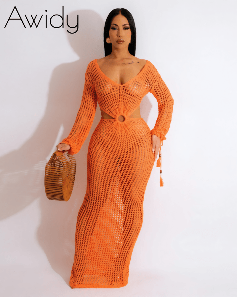 Leah Crochet Maxi Dress