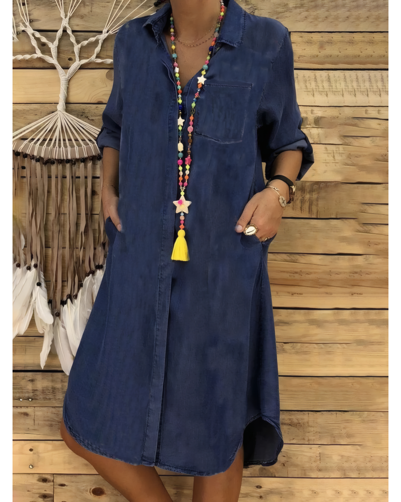 Chill Out Denim Shirtdress