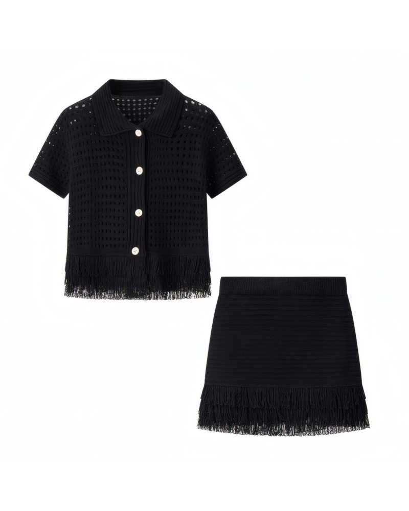 Knit Tassell Co-Ord Set