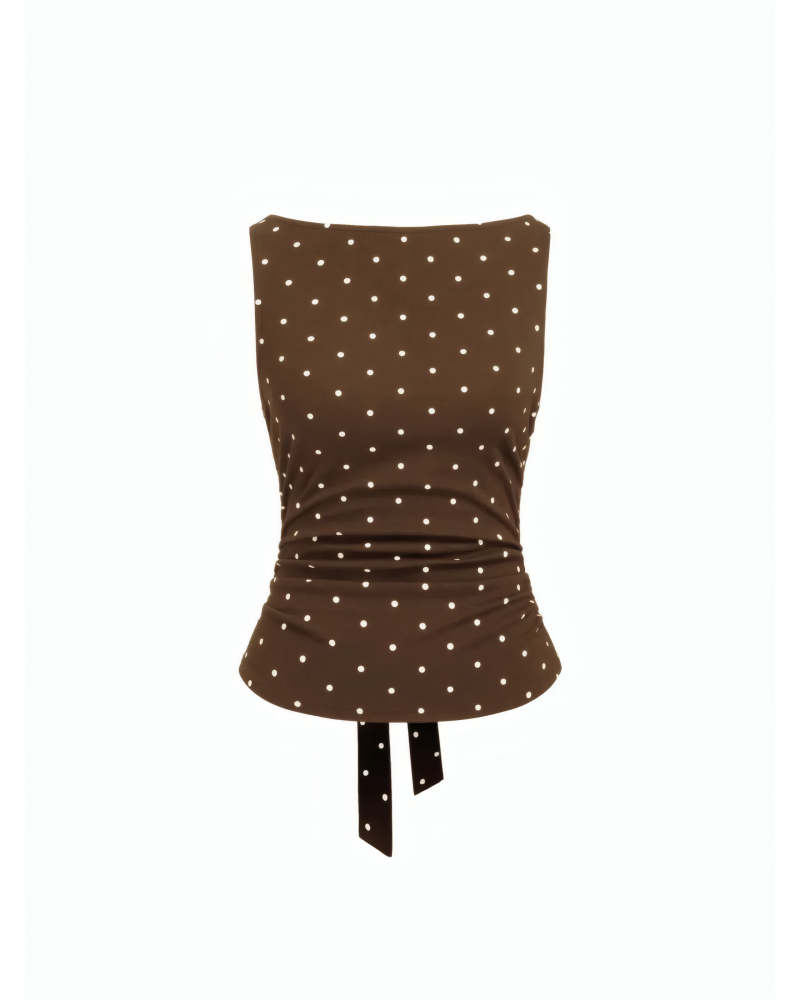 Priscilla Polka Dot Top