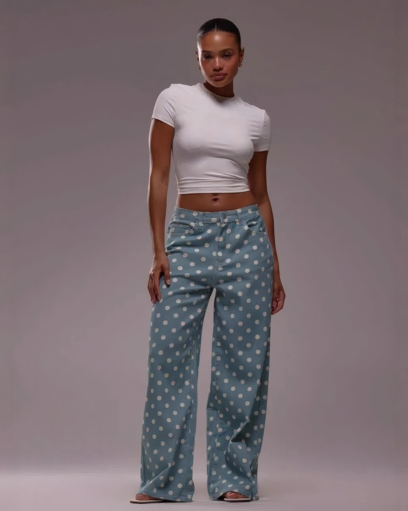 Lucelia Polka Dot Jeans