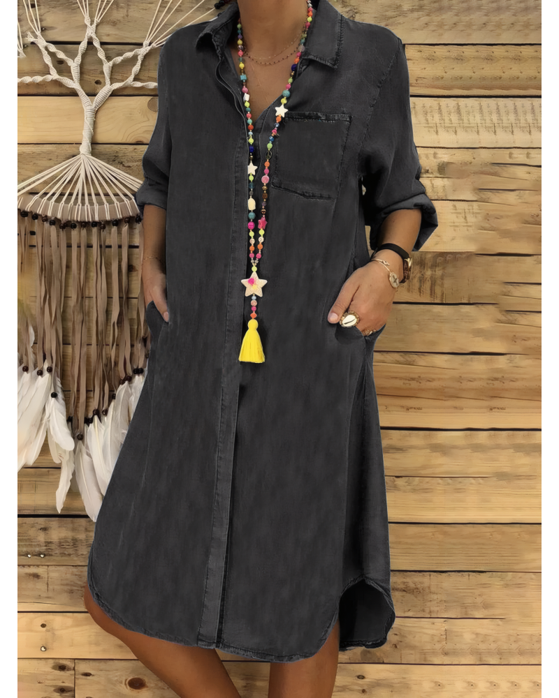 Chill Out Denim Shirtdress