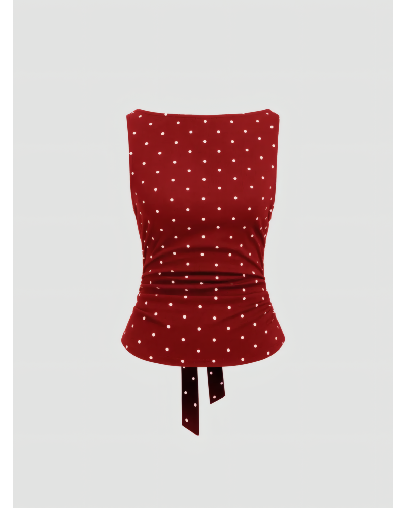 Priscilla Polka Dot Top