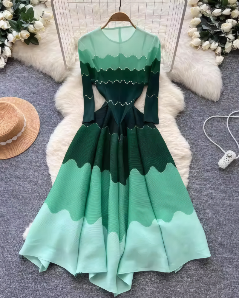 Elegance in Pearls Midi Dress