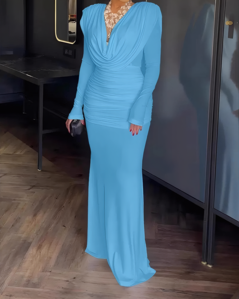 Hilana Draped Maxi Dress