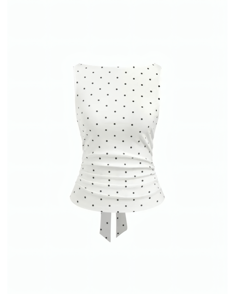 Priscilla Polka Dot Top