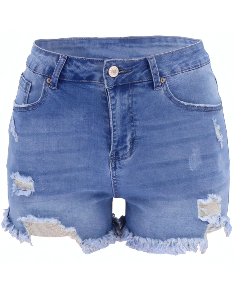 Kaleigh Stretch Denim Shorts
