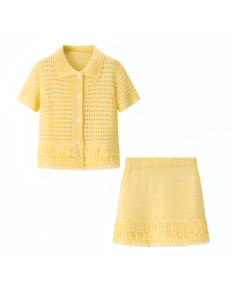 Knit Tassell Co-Ord Set