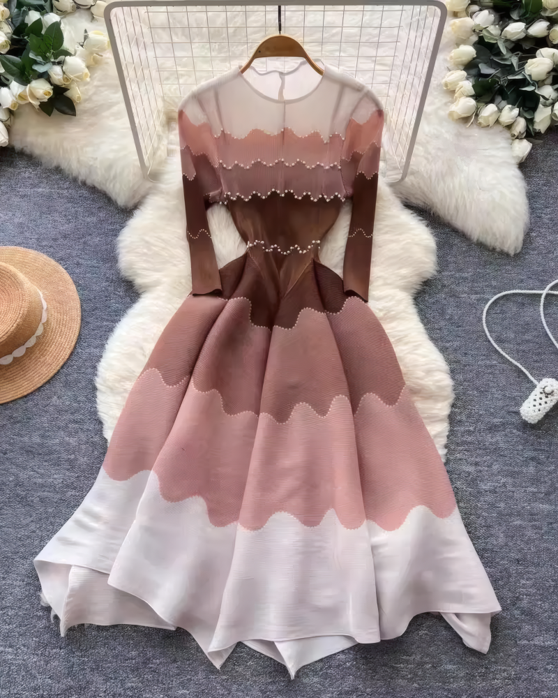 Elegance in Pearls Midi Dress