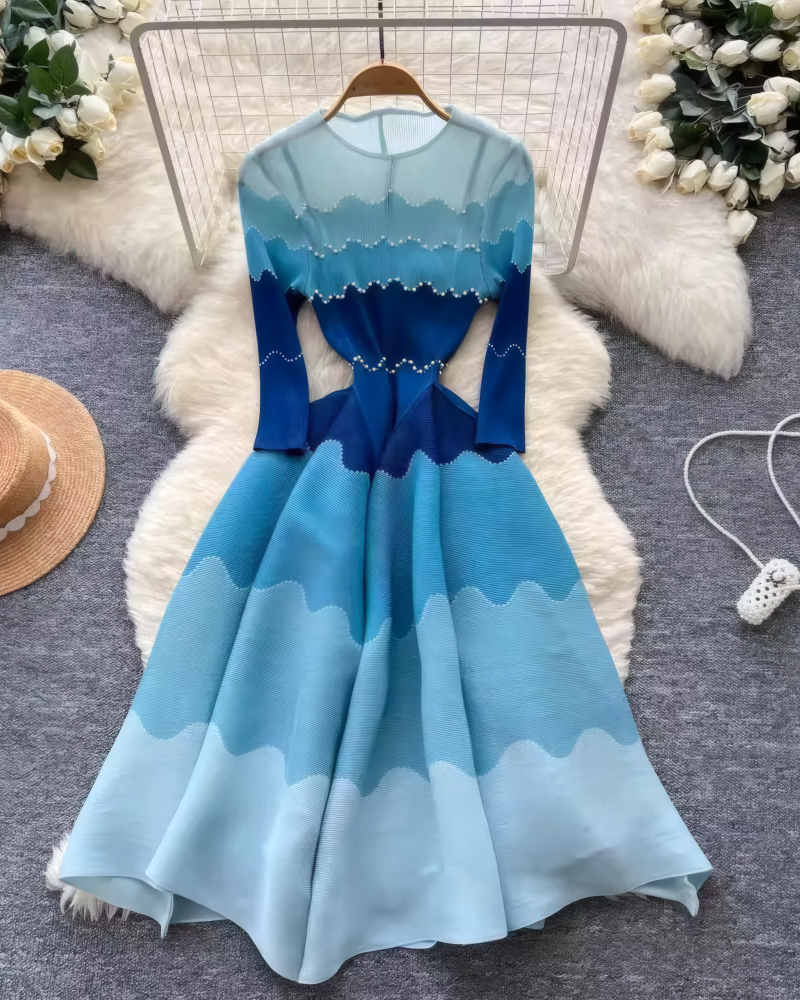 Elegance in Pearls Midi Dress