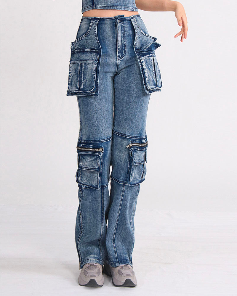 CityScape Cargo Jeans Denim Blue
