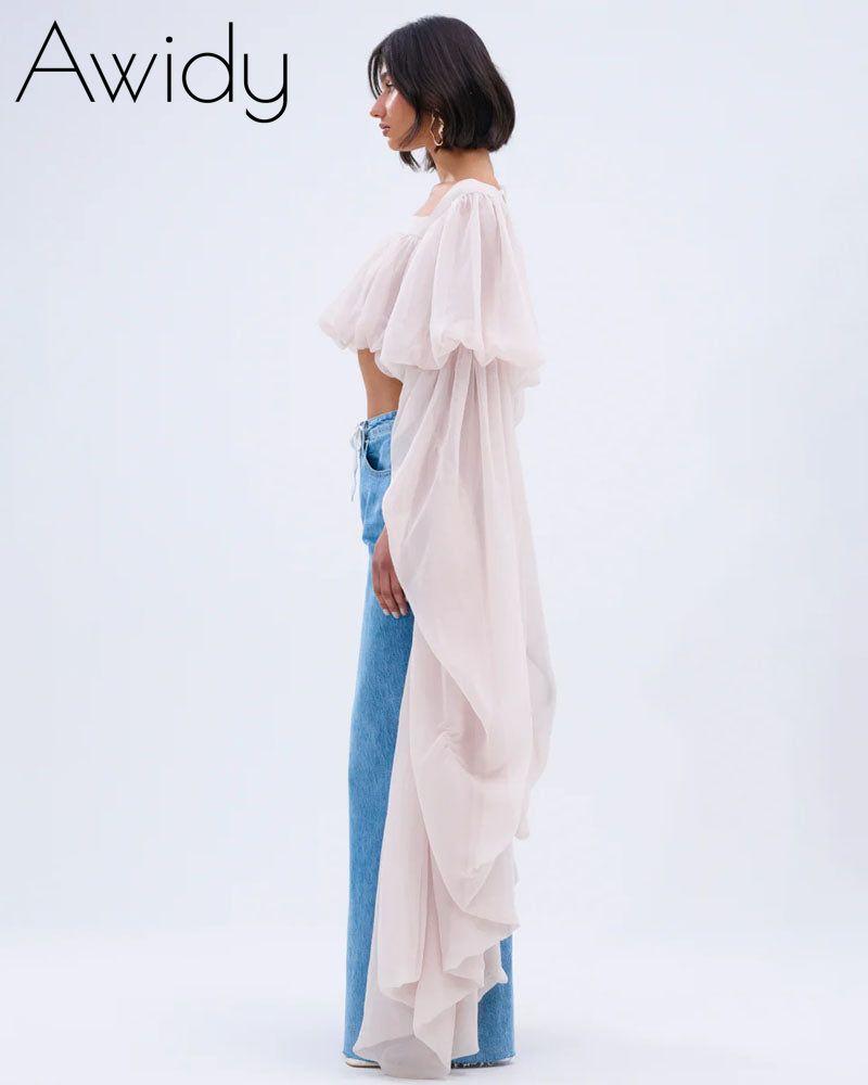 SLOUCHY SQUARE NECK LONG SLEEVE TOP