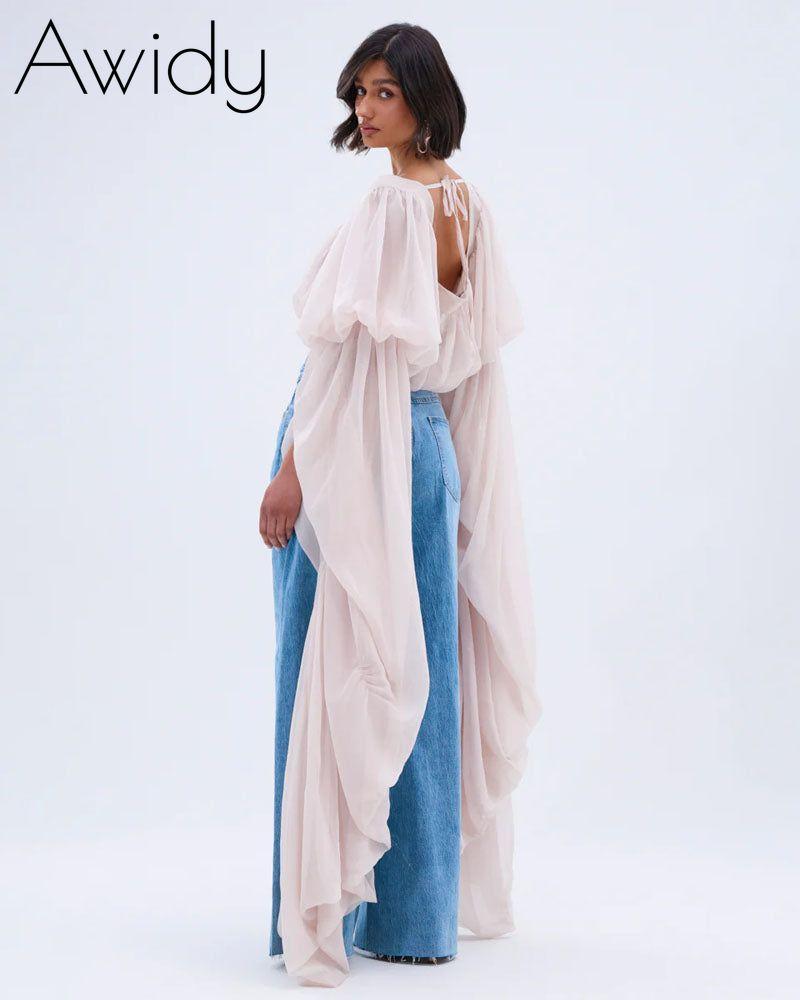 SLOUCHY SQUARE NECK LONG SLEEVE TOP
