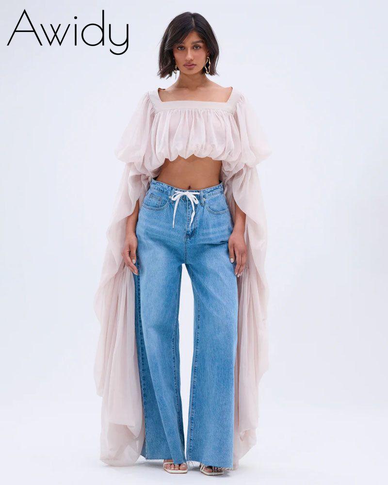 SLOUCHY SQUARE NECK LONG SLEEVE TOP