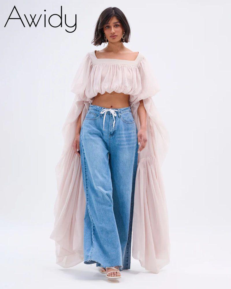 SLOUCHY SQUARE NECK LONG SLEEVE TOP