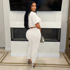 Cutout Studded Crop Set