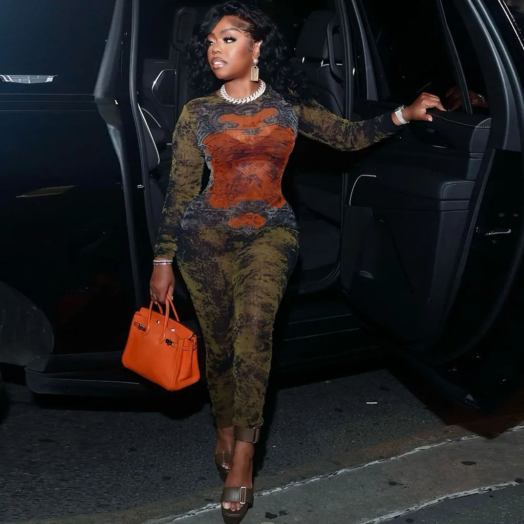 Earth Tones Illusion Jumpsuit