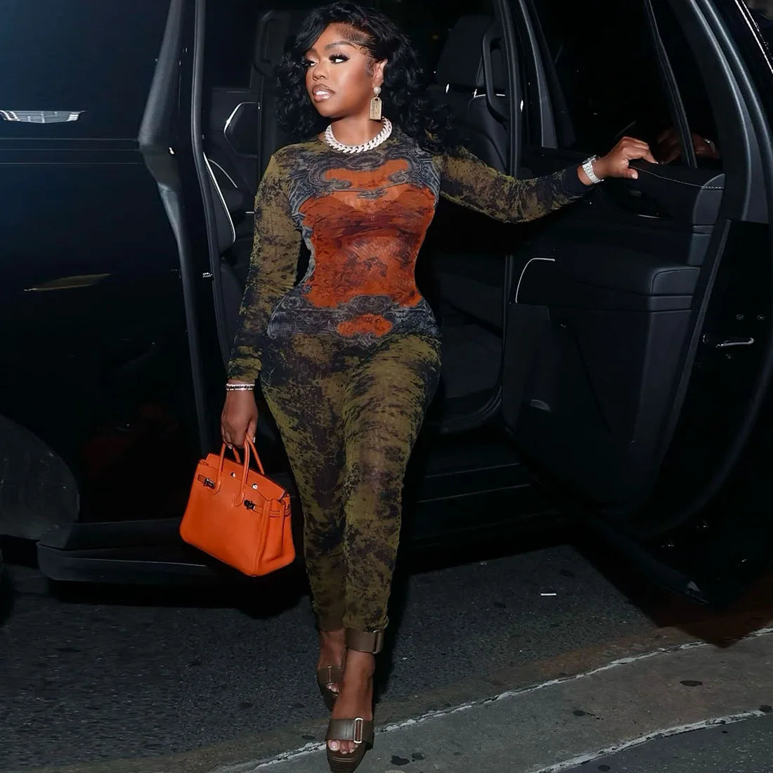 Earth Tones Illusion Jumpsuit