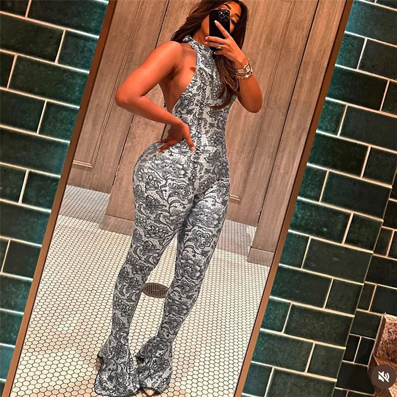 Halter Flare Jumpsuit