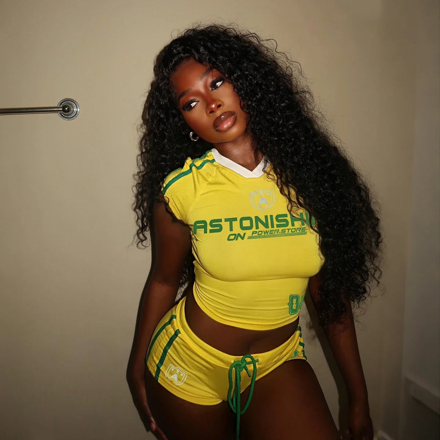Sporty Varsity Short Set