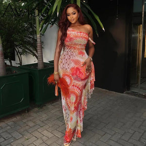 Ruffled Tropics Maxi Dress