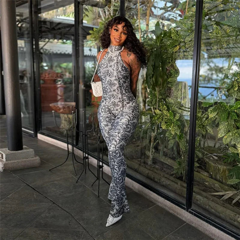 Halter Flare Jumpsuit