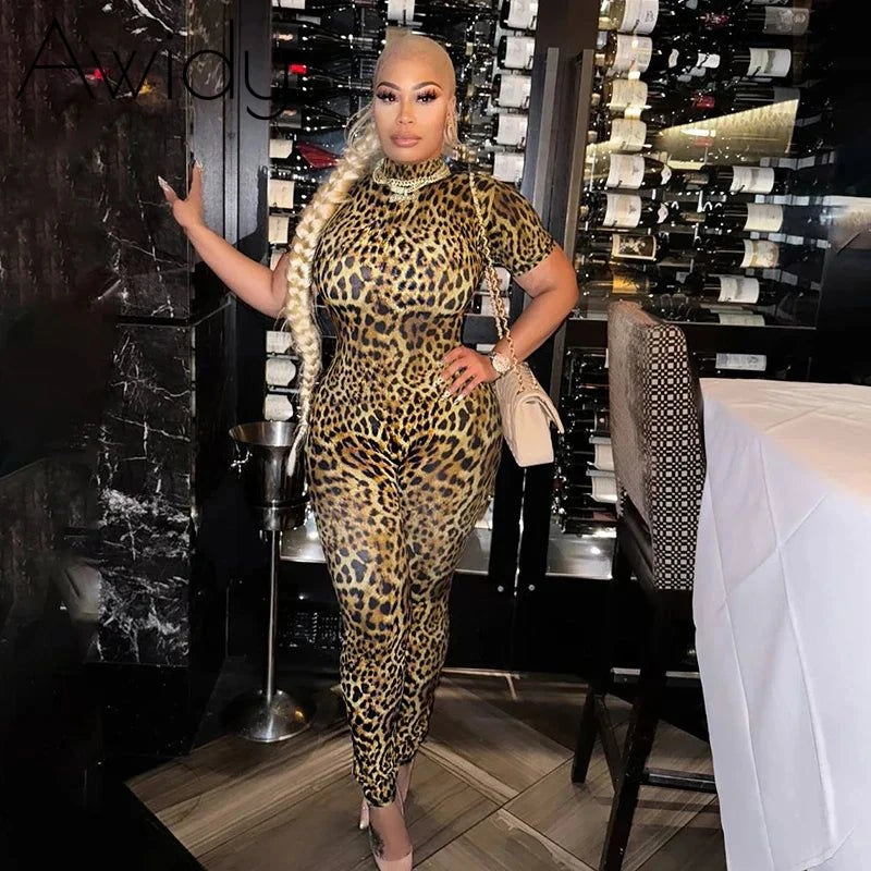 Leopard Open-Back Jumpsuit