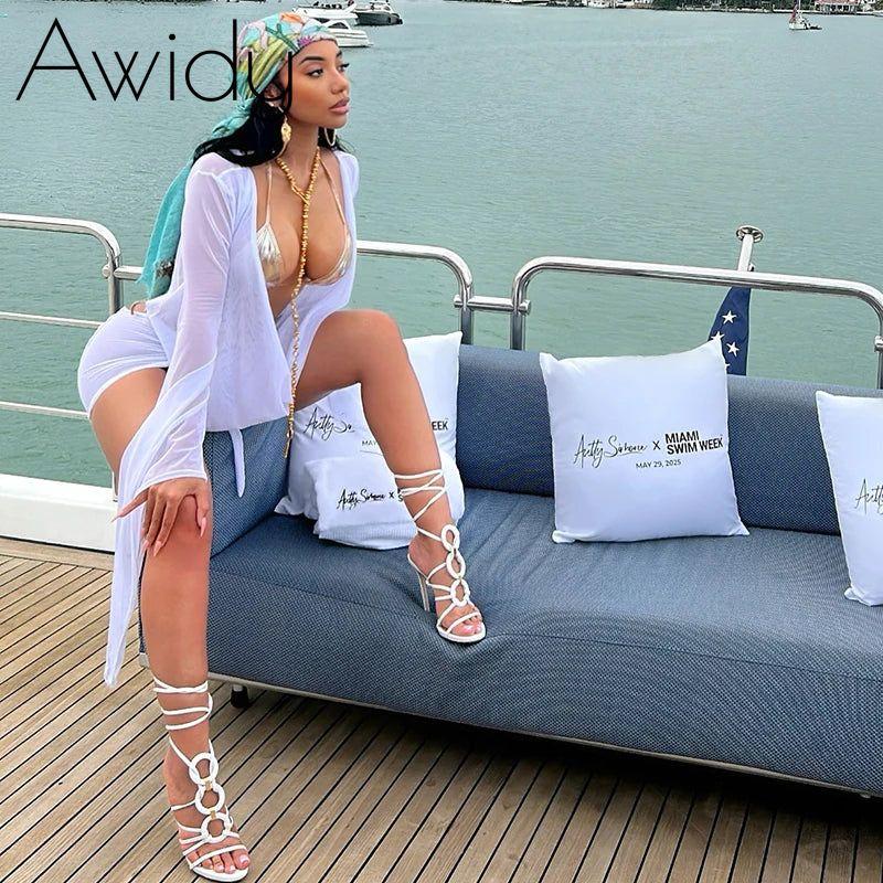 Draped Vacation Mini Dress