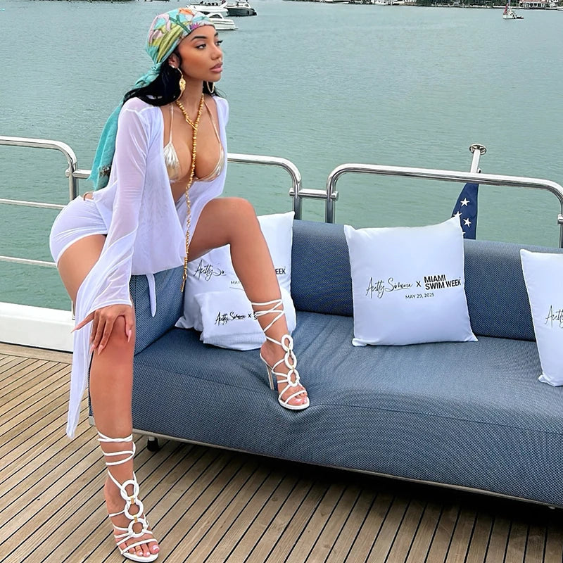 Draped Vacation Mini Dress