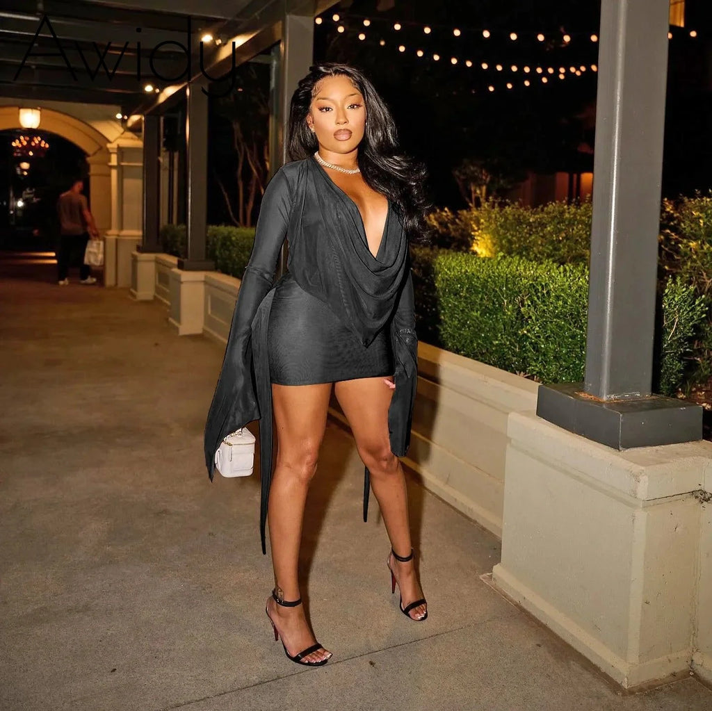 Draped Vacation Mini Dress