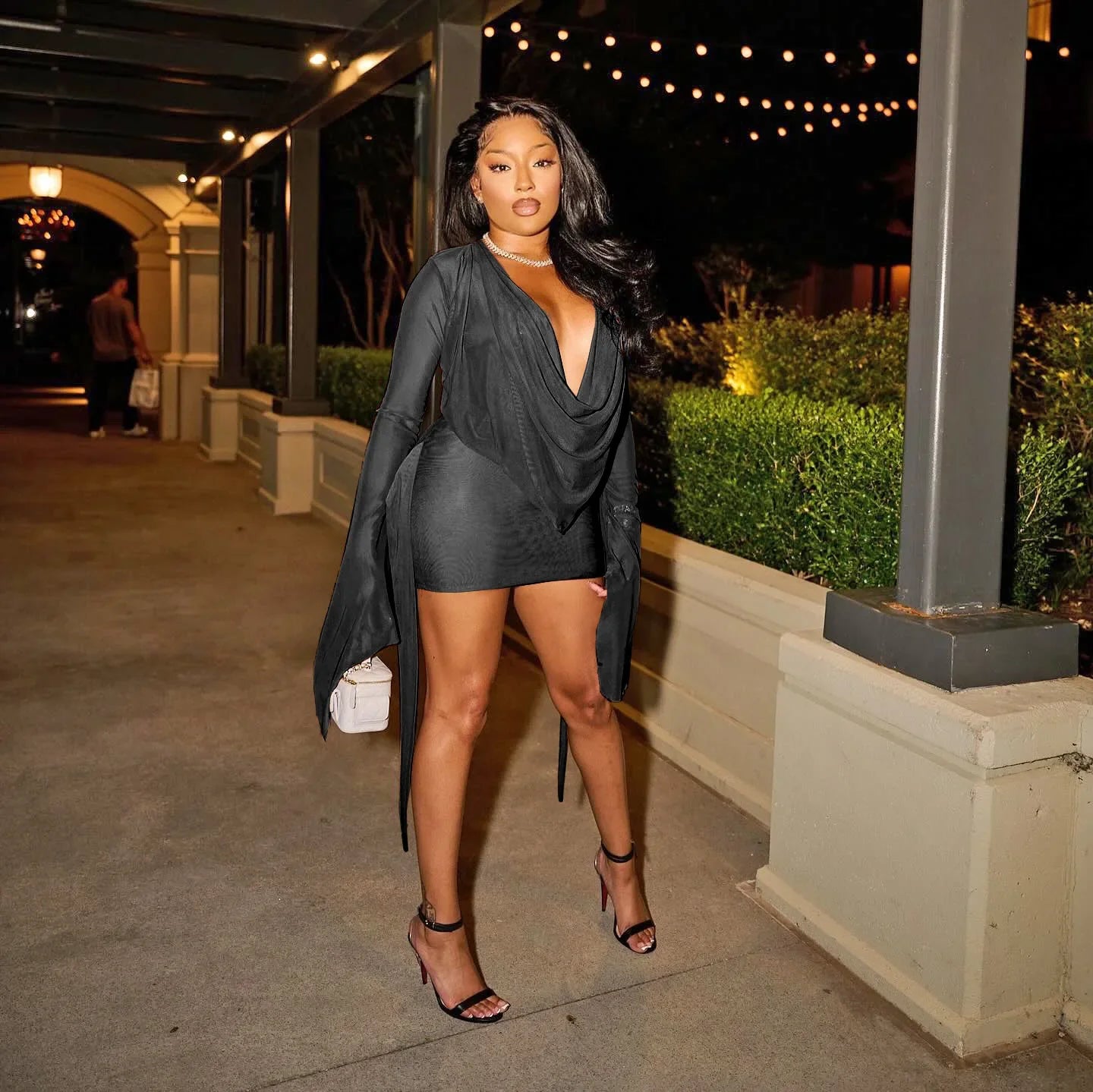 Draped Vacation Mini Dress