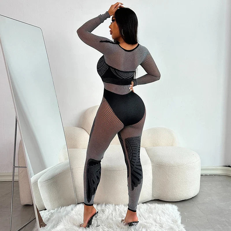 Mesh Cut Out Jumpsuit
