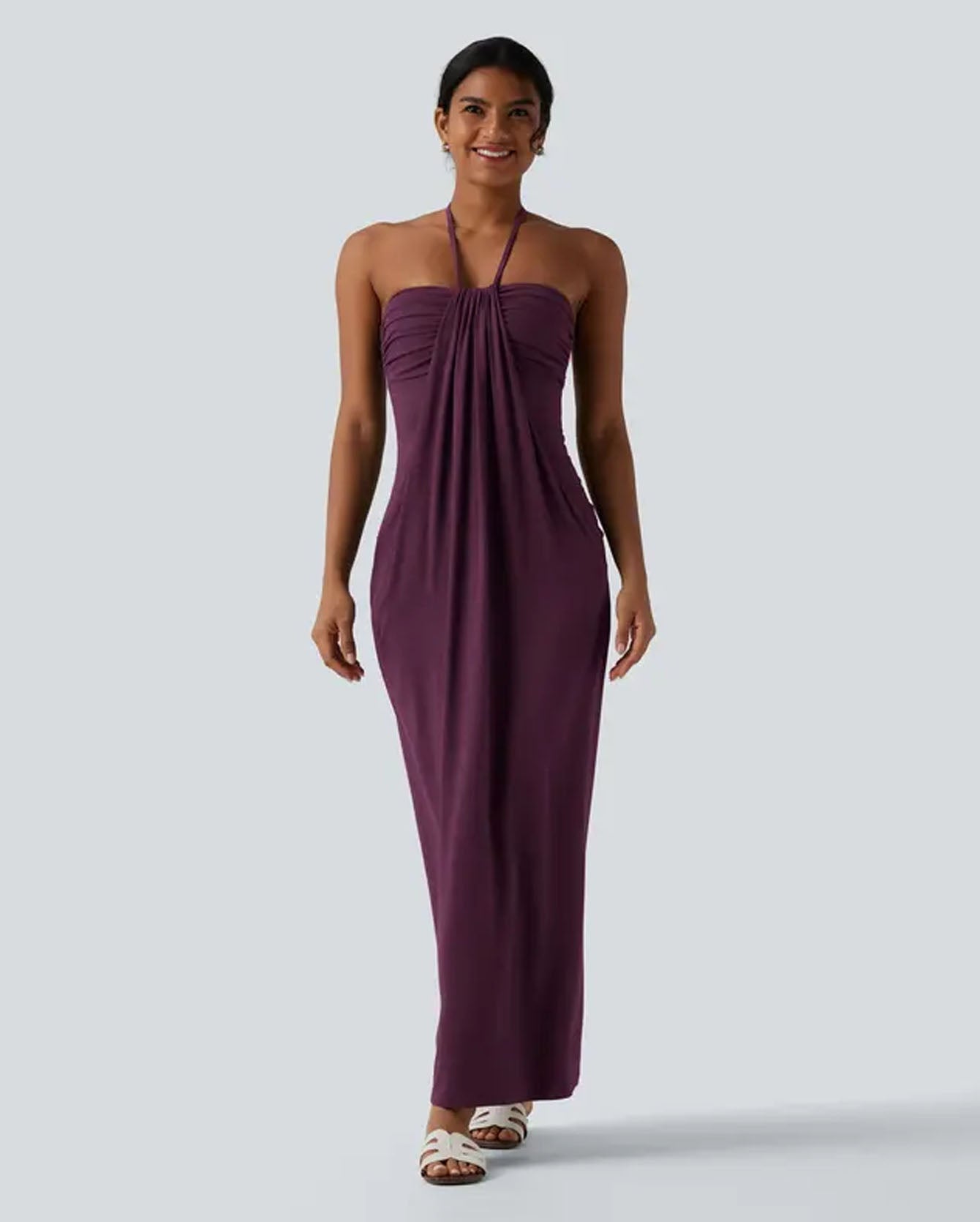 Seren Tie-Back Halter Maxi Dress