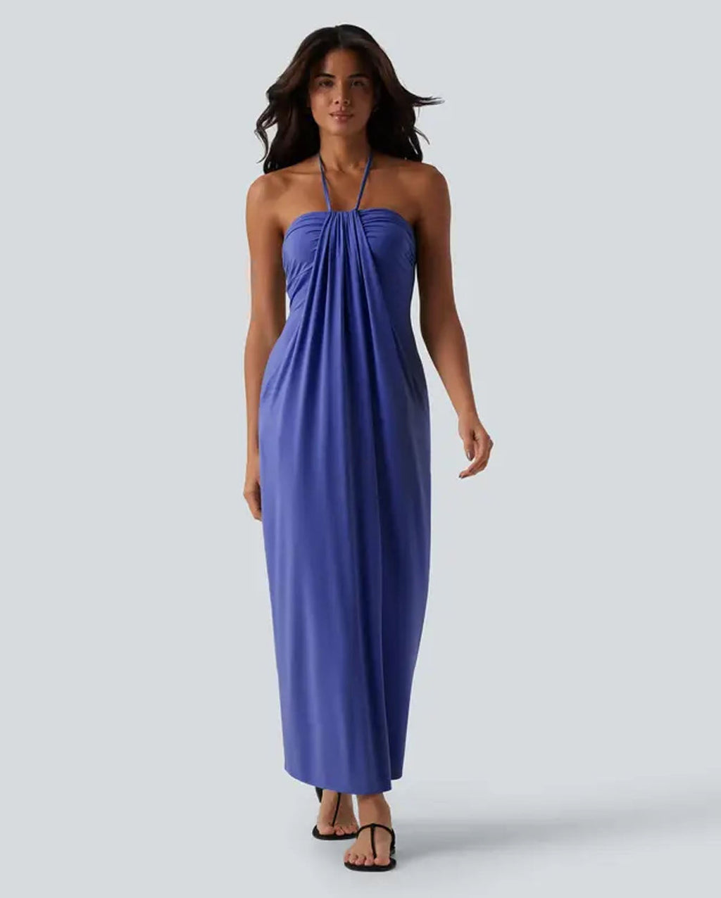 Seren Tie-Back Halter Maxi Dress