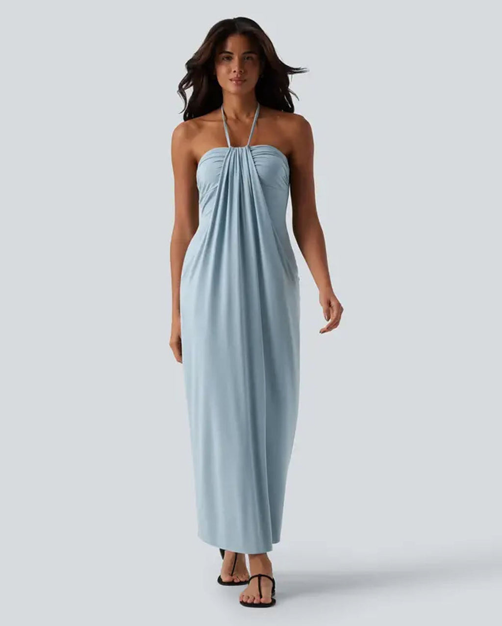 Seren Tie-Back Halter Maxi Dress