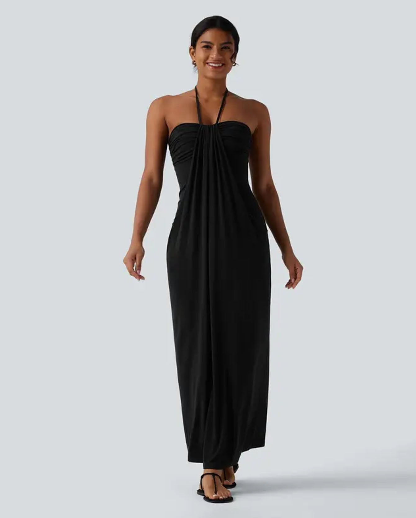 Seren Tie-Back Halter Maxi Dress