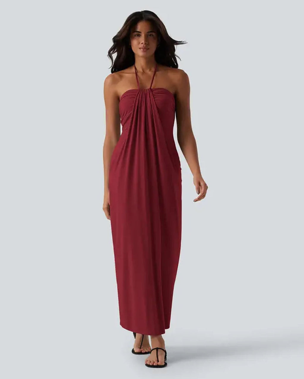 Seren Tie-Back Halter Maxi Dress