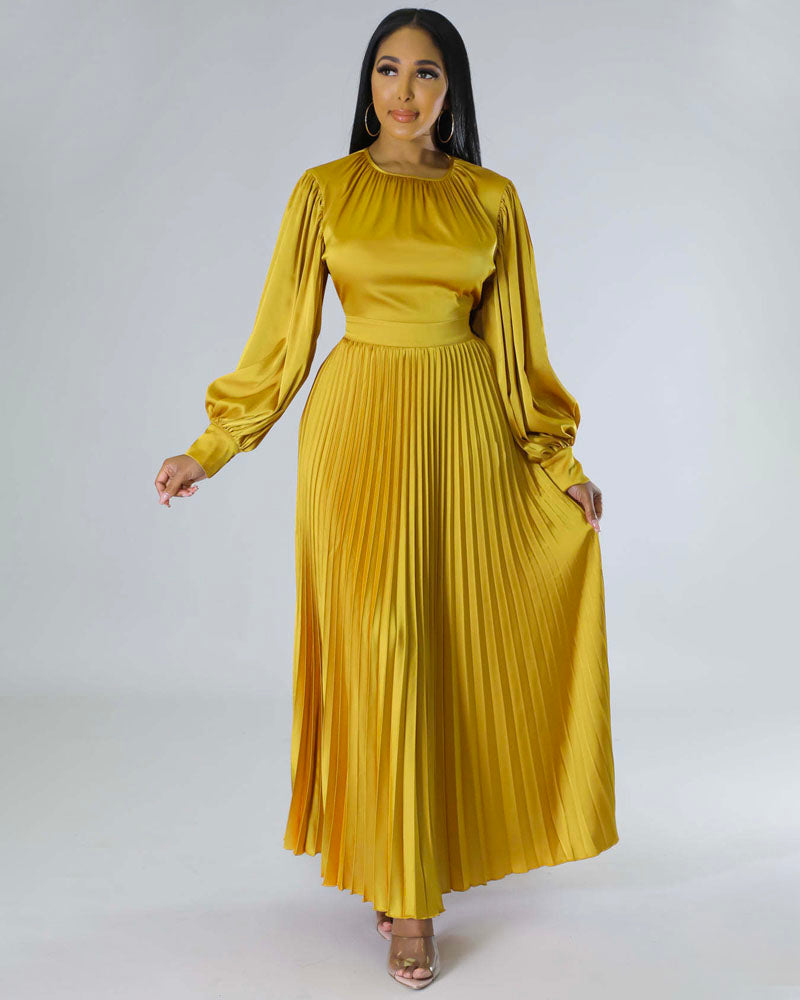 Serve Them With Class Dress Gold