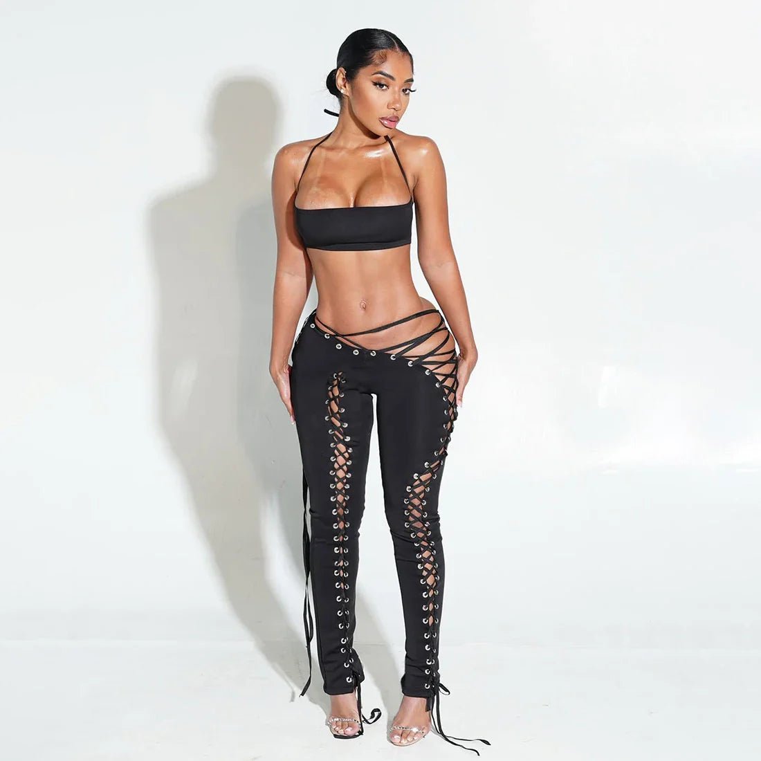 Strappy Lace-Up Midnight Set