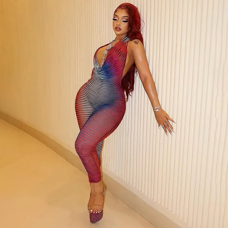 Gradient Drape Jumpsuit