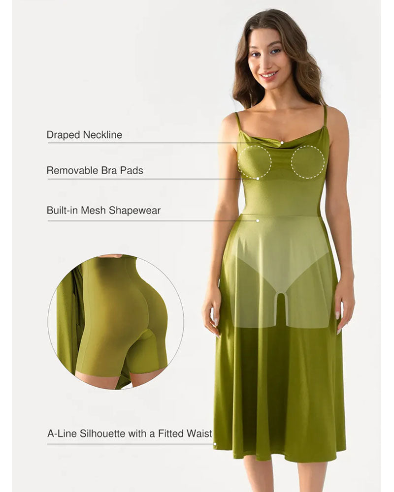 Shapewear Flowy Midi Dress