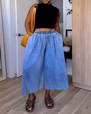 Skyline Denim Pants (Capri Pants)