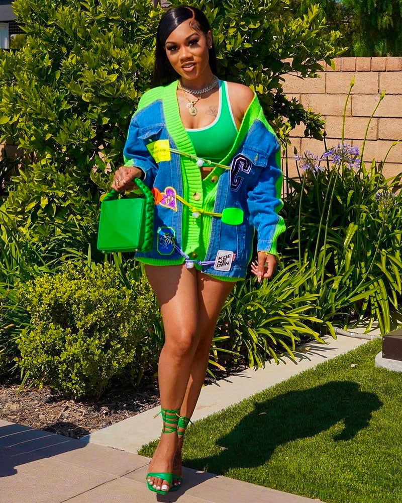 Soft Girl Era Sweater One Size fits up to US Size 16 Light Green