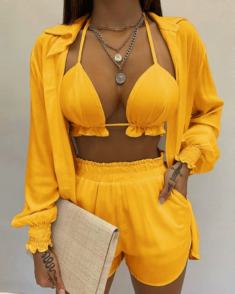 South Beach Gal Swim Set Yellow