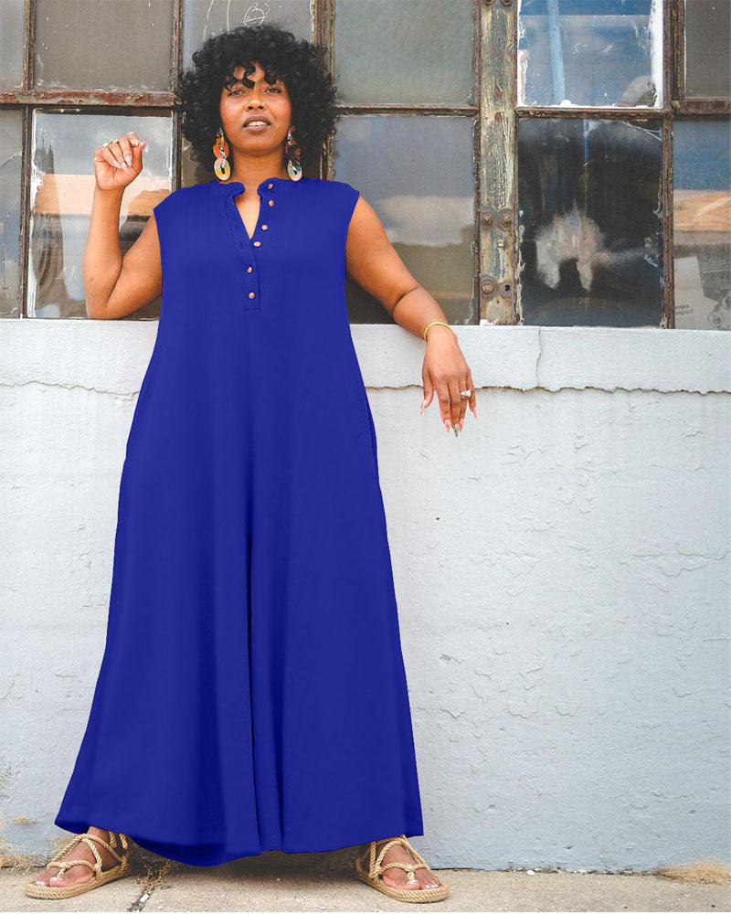 Speakeasy Jumpsuit Blue