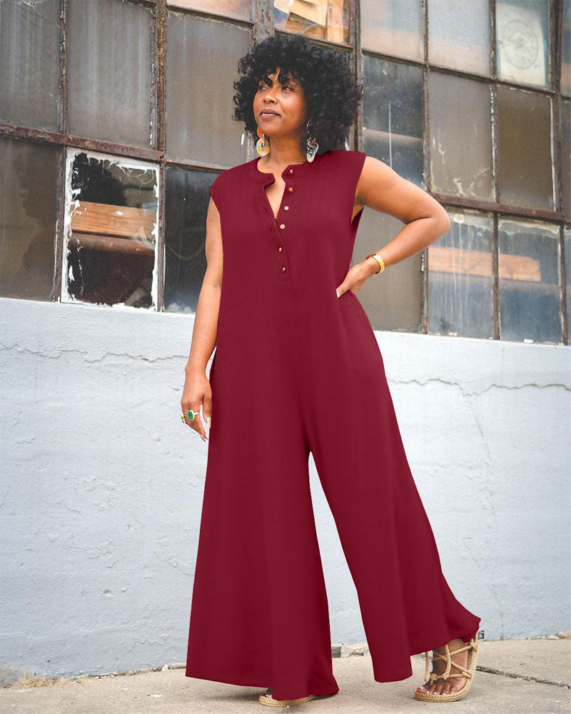 Speakeasy Jumpsuit Burgundy