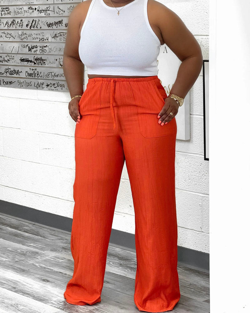 Springtime Sheer Pants Orange