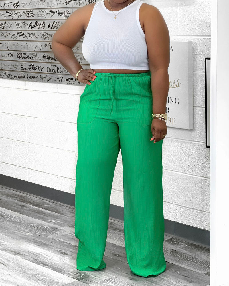 Springtime Sheer Pants Green